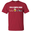 I'm A Simple Man boobs Beer Motorbike T Shirts CustomCat