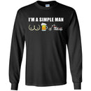 I'm A Simple Man boobs Beer Motorbike T Shirts CustomCat