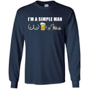 I'm A Simple Man boobs Beer Motorbike T Shirts CustomCat