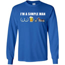 I'm A Simple Man boobs Beer Motorbike T Shirts CustomCat