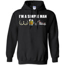 I'm A Simple Man boobs Beer Motorbike T Shirts CustomCat
