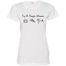 I'm A Simple Woman Coffee Pizza Dachshund Funny Gift Lover Dog Tee Shirt CustomCat