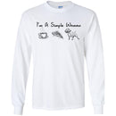 I'm A Simple Woman Coffee Pizza Pitbull Funny Gift Lover Dog Tee Shirt CustomCat