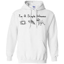 I'm A Simple Woman Coffee Pizza Pitbull Funny Gift Lover Dog Tee Shirt CustomCat