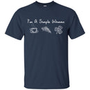 I'm A Simple Woman Coffee Pizza Shamrock Irish Funny Gifts Patrick's Day T-Shirt CustomCat