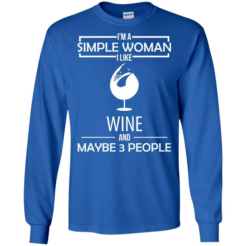 I'm A Simple Woman Coffee Pizza Wine Funny Gifts Wine Lover Shirt CustomCat