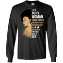 I'm July Woman I Have 3 sides Funny T-shirts for Melanin Queen CustomCat
