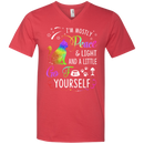 I'm mostly peace & light and a little go fuck yourself funny cat T-shirts CustomCat