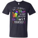 I'm mostly peace & light and a little go fuck yourself funny cat T-shirts CustomCat