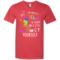 I'm mostly peace & light and a little go fuck yourself funny cat T-shirts CustomCat