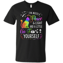 I'm mostly peace & light and a little go fuck yourself funny cat T-shirts CustomCat
