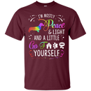 I'm Mostly Peace Light Funny T-shirt For Dachshund Lovers CustomCat
