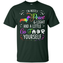 I'm Mostly Peace Light Funny T-shirt For Dachshund Lovers CustomCat