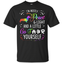I'm Mostly Peace Light Funny T-shirt For Dachshund Lovers CustomCat