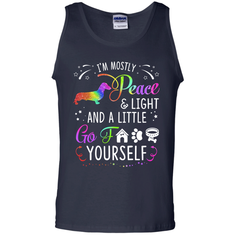 I'm Mostly Peace Light Funny T-shirt For Dachshund Lovers CustomCat
