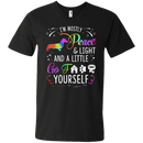 I'm Mostly Peace Light Funny T-shirt For Dachshund Lovers CustomCat