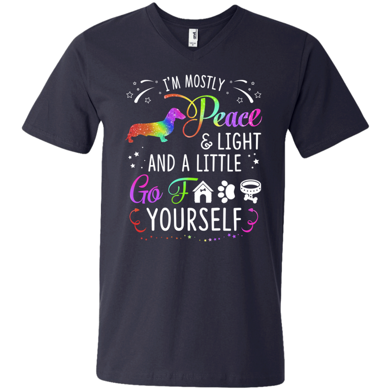 I'm Mostly Peace Light Funny T-shirt For Dachshund Lovers CustomCat