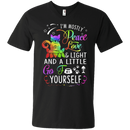 I'm mostly peace love & light and a little go fuck yourself funny T-shirts CustomCat