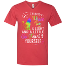 I'm mostly peace love & light and a little go fuck yourself T-shirts CustomCat