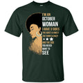 I'm October Woman I Have 3 sides Funny T-shirts for Melanin Queen CustomCat