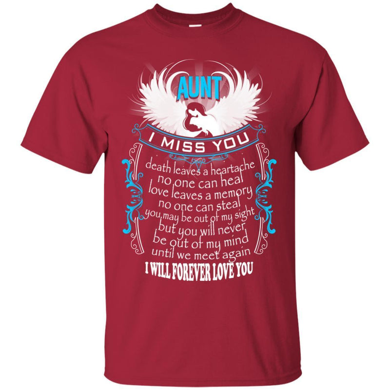 I Miss My Aunt In Heaven T-shirts CustomCat