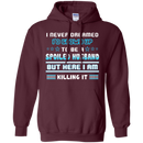 I never dreamed i'd grown up to be a spoiled husband but here i am killing it funny T-shirts CustomCat