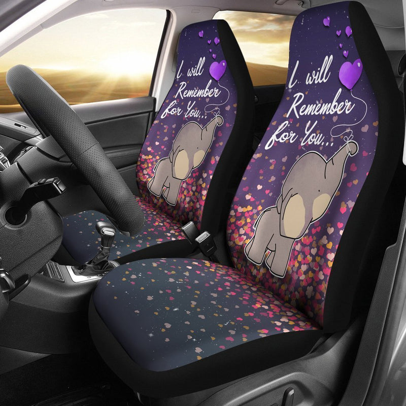 I Will Remember For You Elephant Car Seat Cover (Set Of 2)