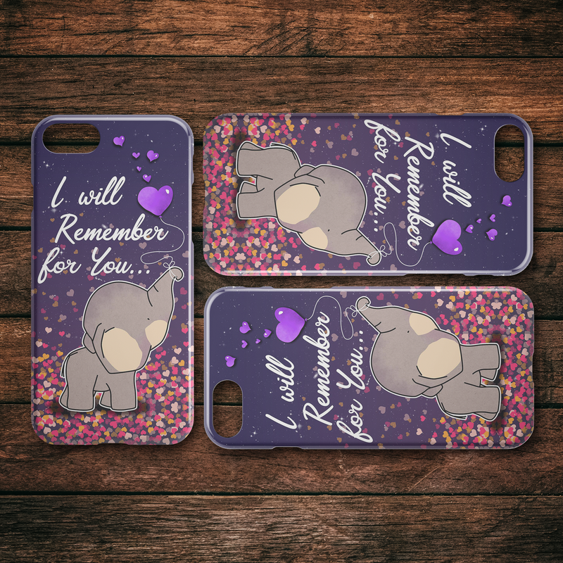 I Will Remember For You Elephant iPhone Case