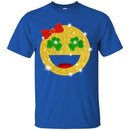Icon Smiling With Shamrock Eyes With Ribbon Funny Gifts Patrick's Day T-Shirt CustomCat