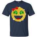Icon Smiling With Shamrock Eyes With Ribbon Funny Gifts Patrick's Day T-Shirt CustomCat