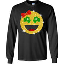 Icon Smiling With Shamrock Eyes With Ribbon Funny Gifts Patrick's Day T-Shirt CustomCat