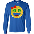 Icon Smiling With Shamrock Eyes With Ribbon Funny Gifts Patrick's Day T-Shirt CustomCat