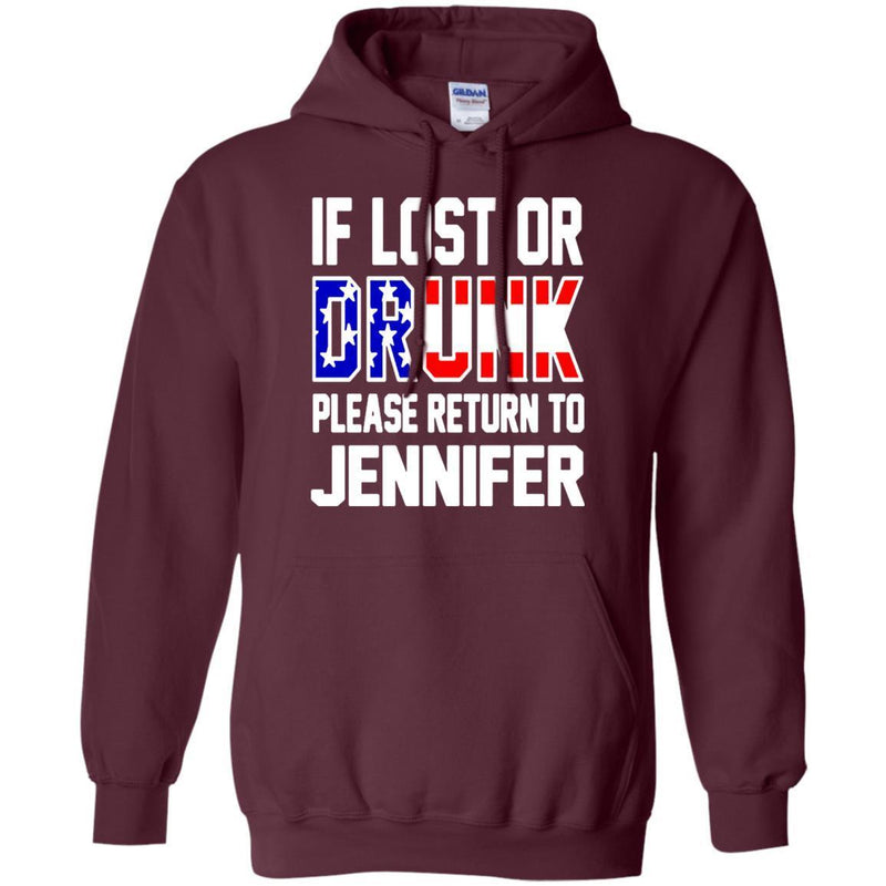If Lost Or Drunk Please Return To Jennifer T-shirts CustomCat