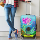 Impressive Mermaid Holding Guitar Luggage Cover interestprint