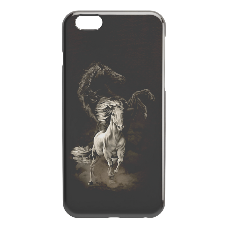 Inspirational Black And White Horse iPhone Case