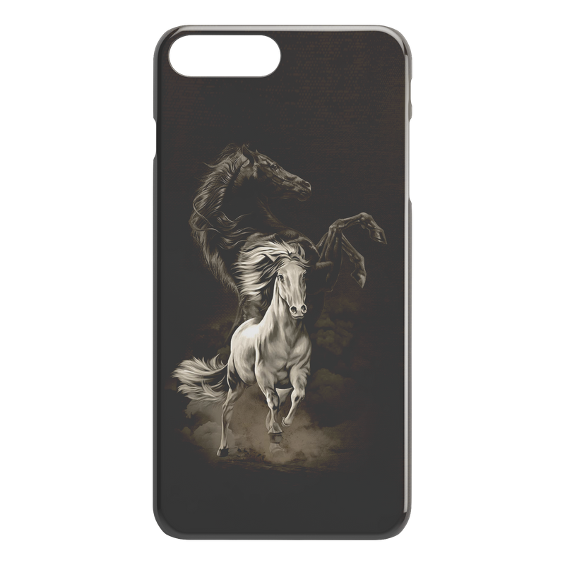 Inspirational Black And White Horse iPhone Case