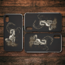 Inspirational Black And White Horse iPhone Case
