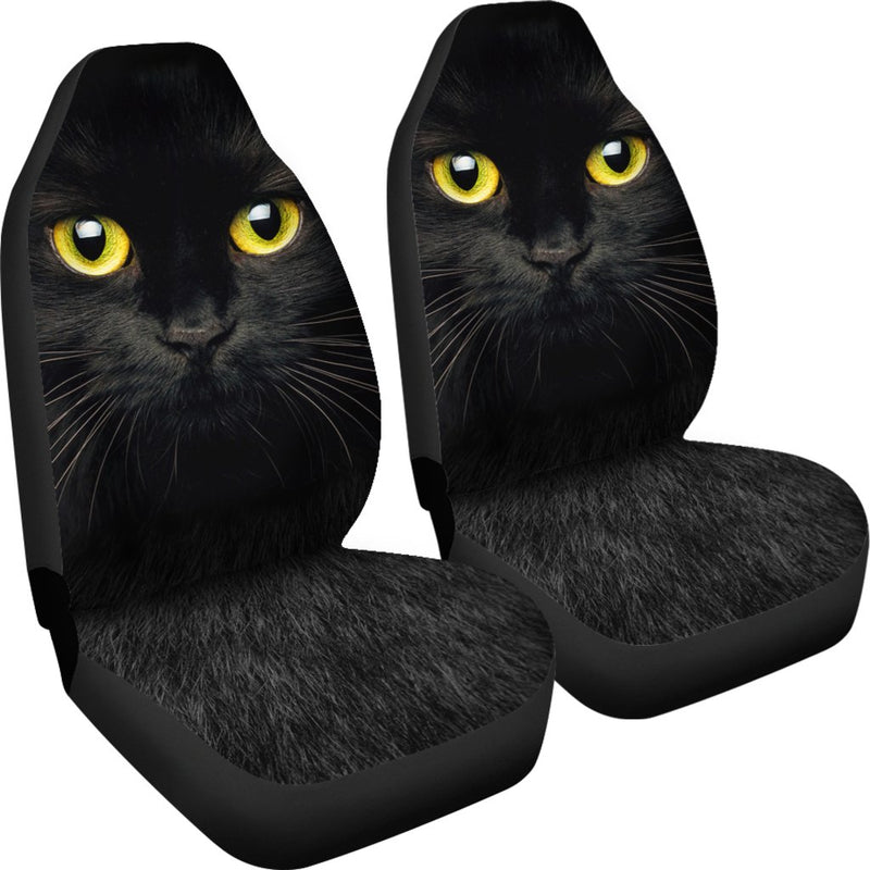 Inspirational Black Cat Car Seat Covers (Set Of 2) interestprint