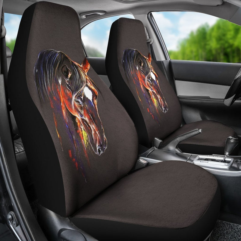 Inspirational Transparent Horse Car Seat Covers (Set Of 2)