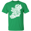 Ireland Map Beer Funny Gifts Patrick's Day Irish T-Shirt