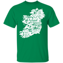 Ireland Map Beer Funny Gifts Patrick's Day Irish T-Shirt