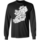Ireland Map Beer Funny Gifts Patrick's Day Irish T-Shirt