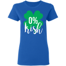 Irish 0% Funny Gifts Patrick's Day Irish T-Shirt