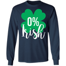 Irish 0% Funny Gifts Patrick's Day Irish T-Shirt