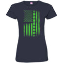 Irish Flag Shamrocks Line Funny Gifts Patrick's Day T-Shirt CustomCat