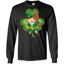 Irish Girl Dabbing Shamrock Funny Gifts Patrick's Day T-Shirt CustomCat