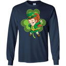 Irish Girl Dabbing Shamrock Funny Gifts Patrick's Day T-Shirt CustomCat