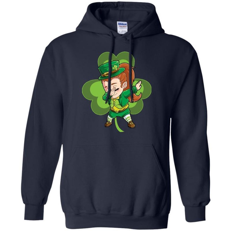 Irish Girl Dabbing Shamrock Funny Gifts Patrick's Day T-Shirt CustomCat
