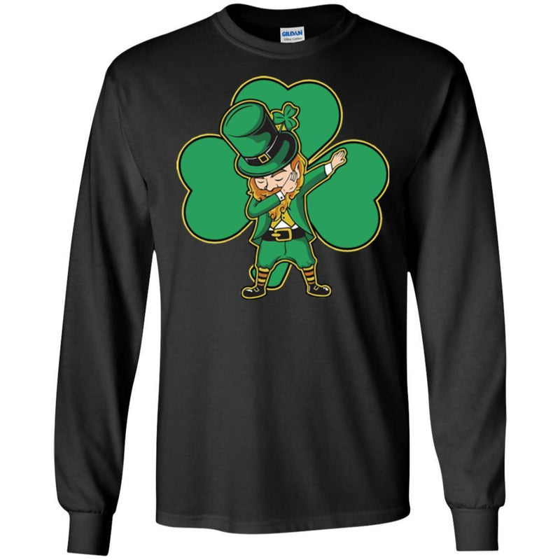 Irish Girl Dabbing Shamrock Funny Gifts Patrick's Day T-Shirts CustomCat