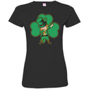 Irish Girl Dabbing Shamrock Funny Gifts Patrick's Day T-Shirts CustomCat